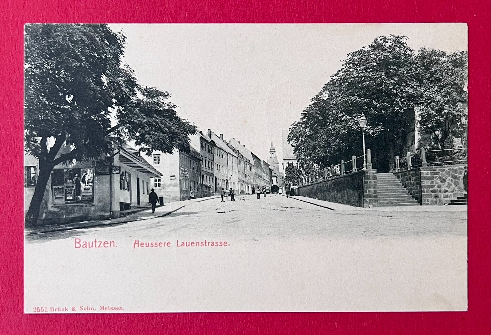 Postcard Bauzen around 1900 view in the outer Lauenstrasse (166487