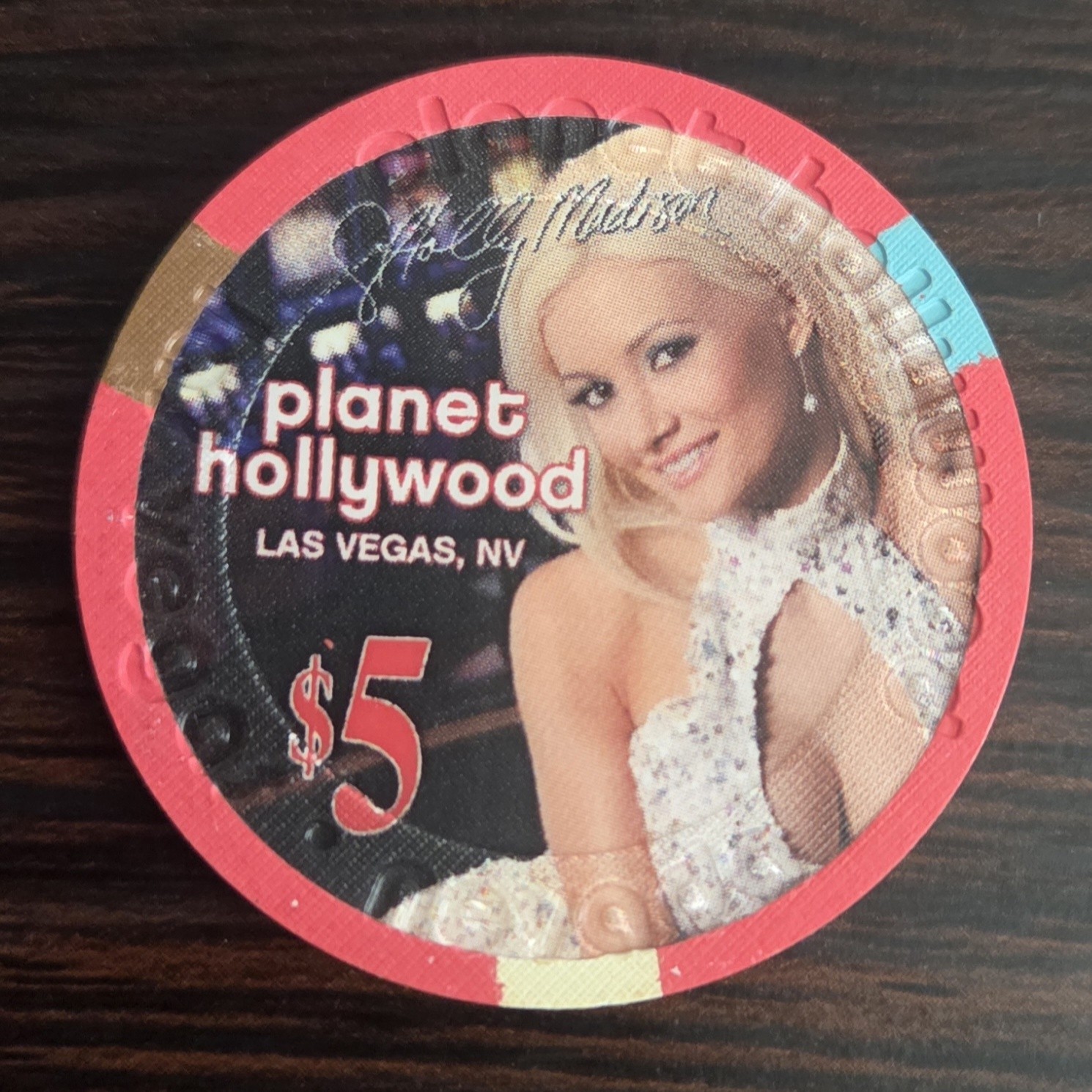 $5 Planet Hollywood Casino Las Vegas, NV Holly Madison Casino Chip (White Dress)