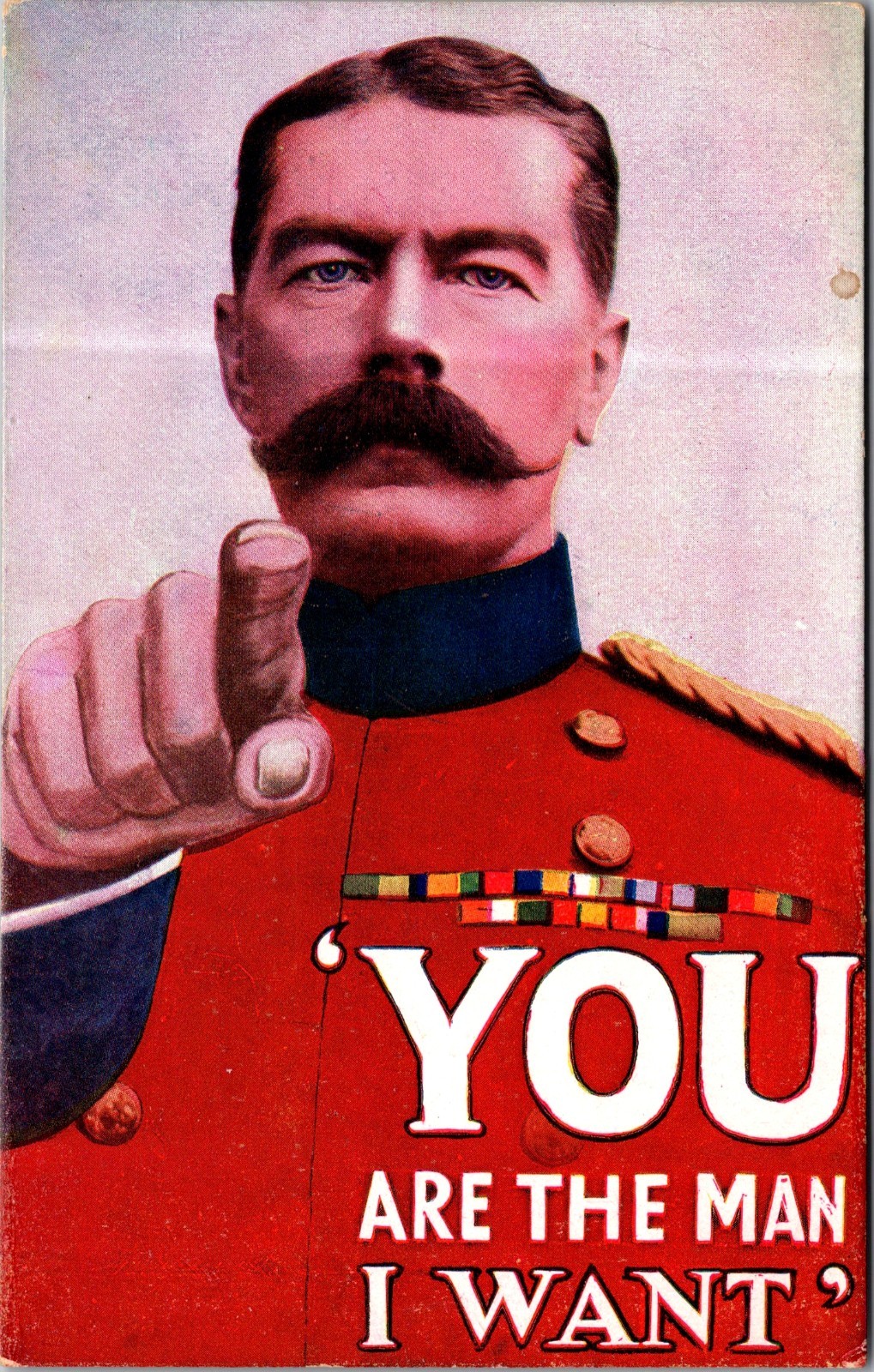 1914 Mint England Lord Kitchener Recruitment Poster PPC Picture Postcard
