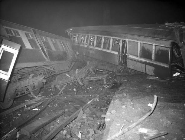 Sutton Coldfield Train Crash 1955 Old Photo 1