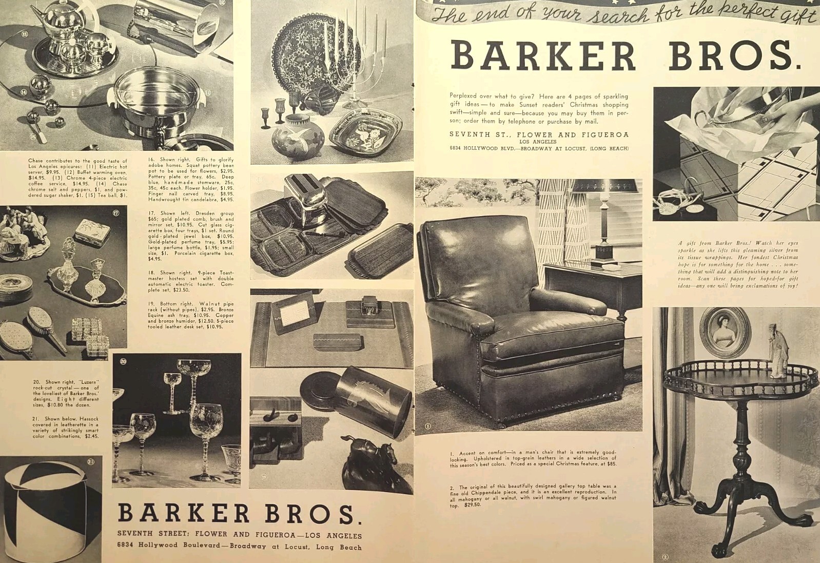Barker Bros Department Store Los Angeles CA Gifts 4 Pages Vintage Print Ad 1937