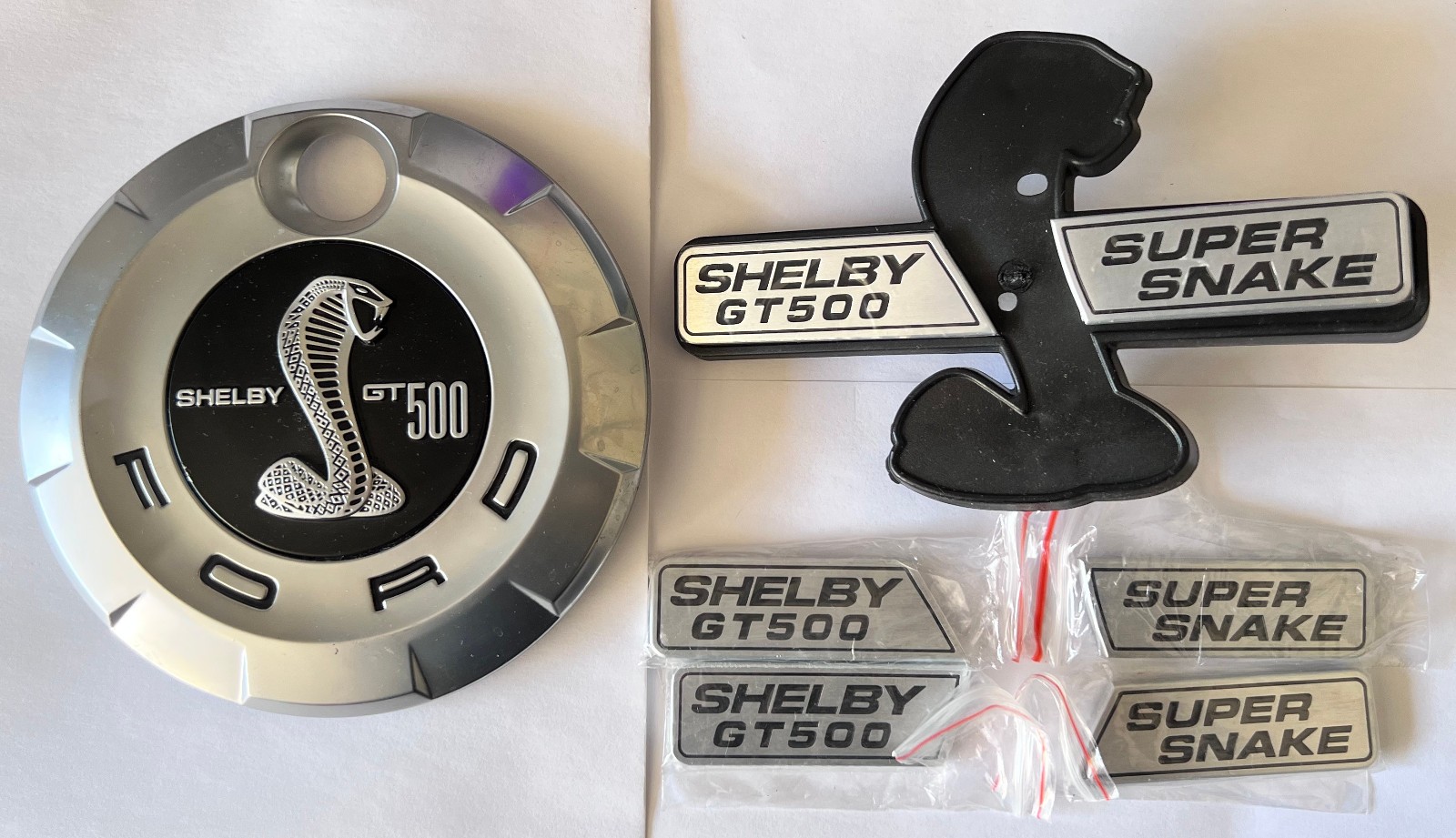 Shelby GT500 40th Anniversary Badge/Emblem Set - N.O.S., New - Extremely Rare  