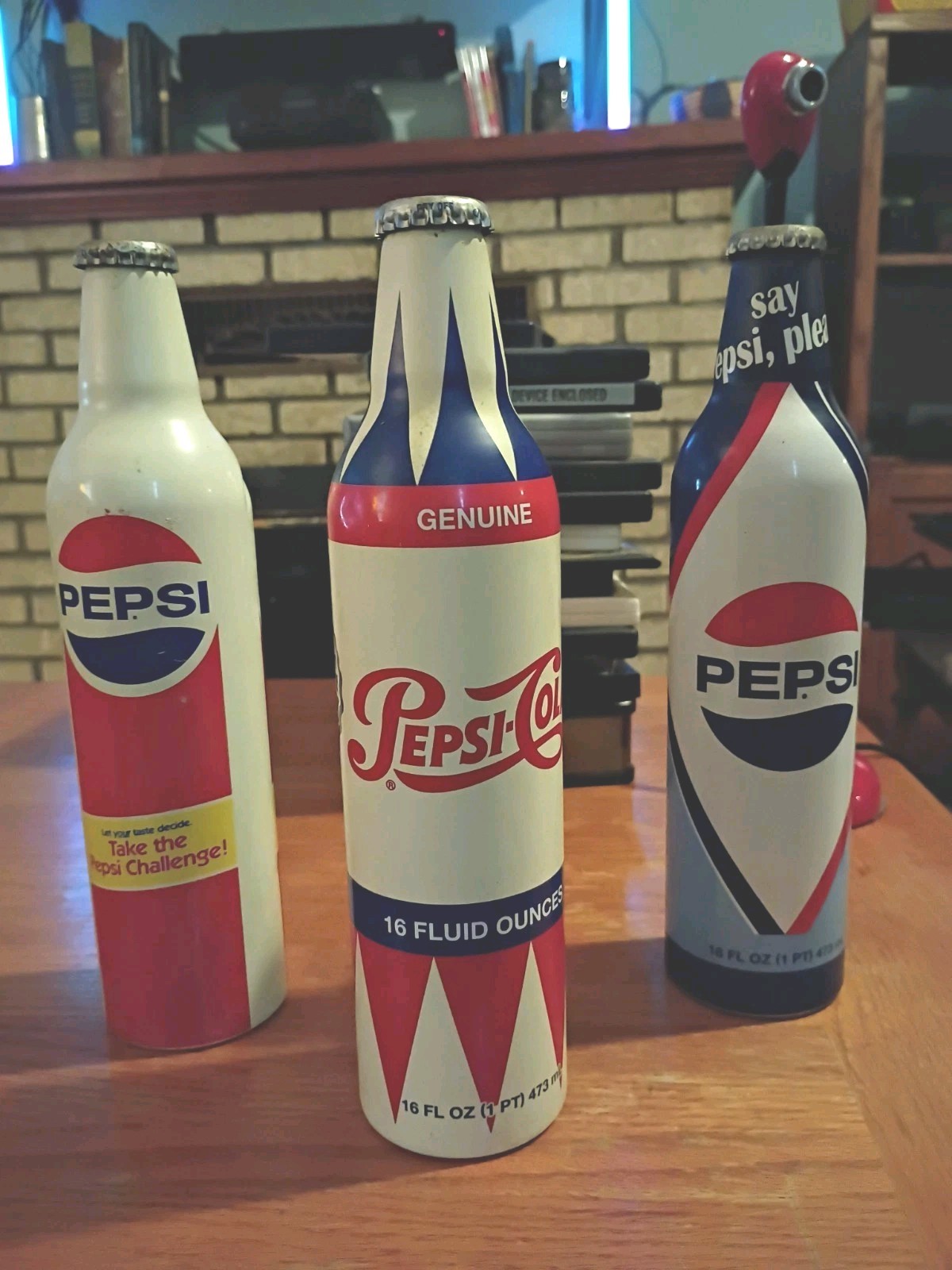 Vintage 16 oz Retro Style pepsi bottle Sealed Set Of 3