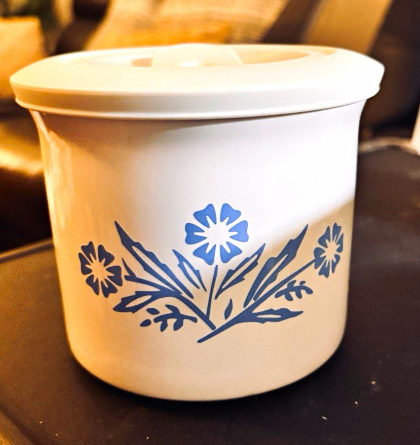 CorningWare 60th Anniversary 20 oz Floral Replacement Lid White/Blue Microwave