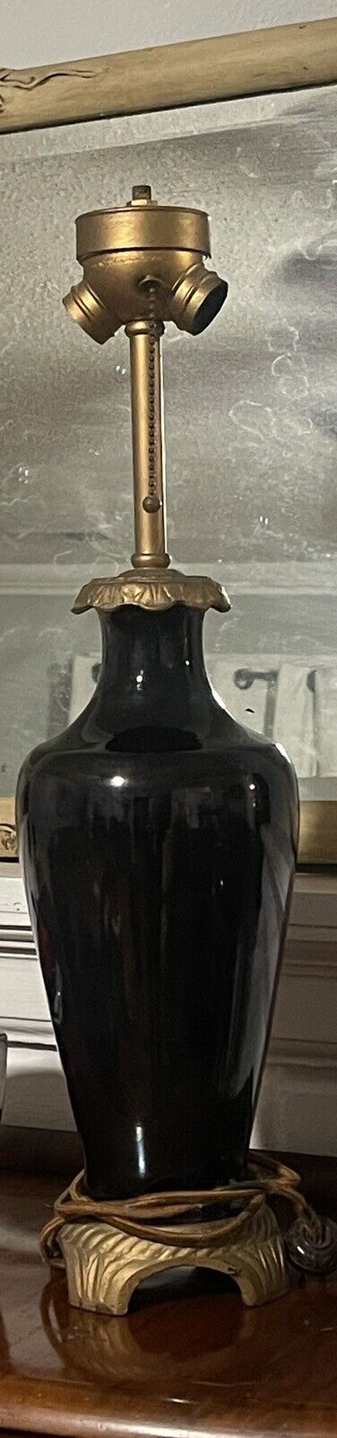 Antique Empire Style Black Lamp Benjamin Black