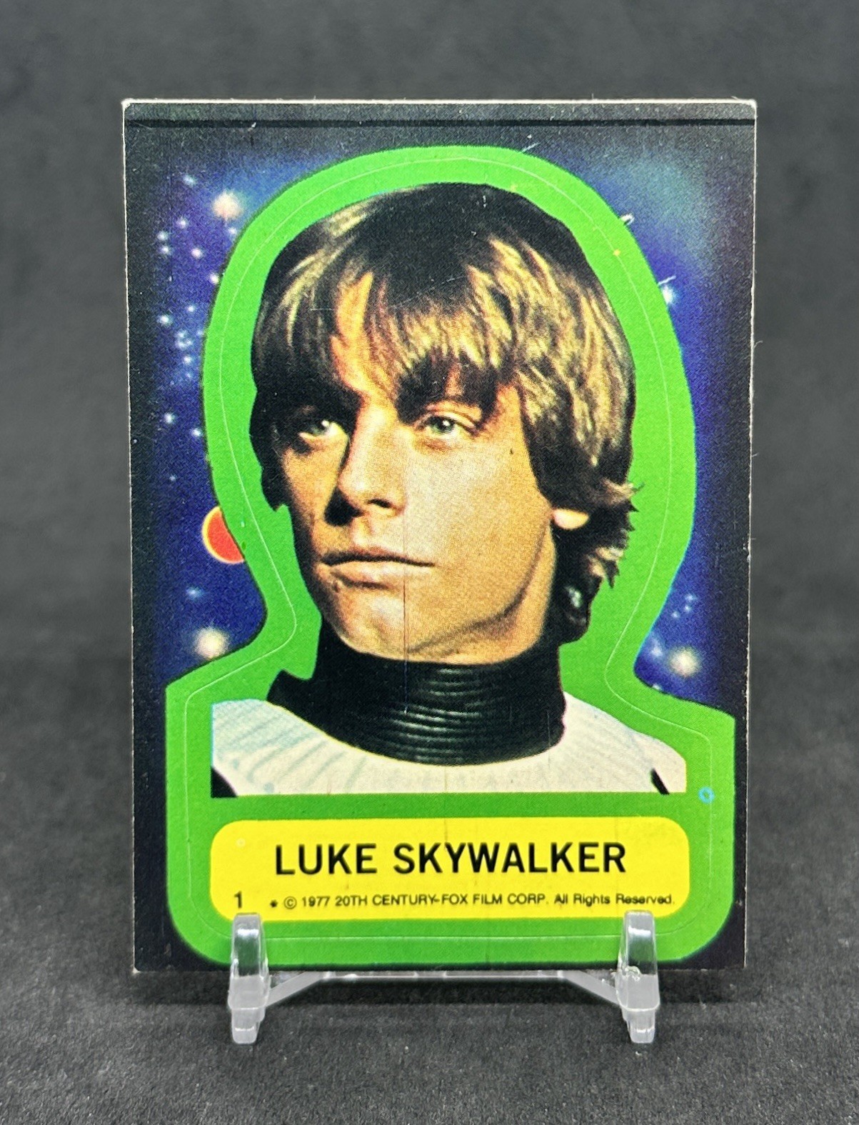 1977 Topps Star Wars Luke Skywalker #1 Rookie RC Sticker