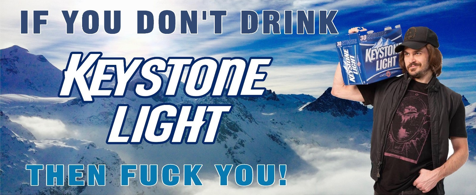 If you don\'t like keystone light beer Keith Stone Banner shop mancave gift ideas