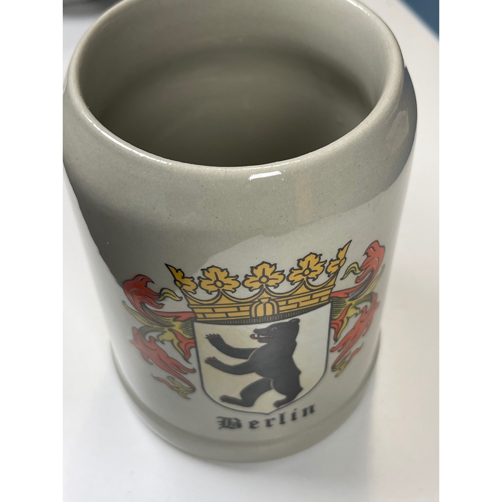 Vintage Gerz Berlin Beer Stein 0.5L West Germany Stoneware Mug Coat of Arms