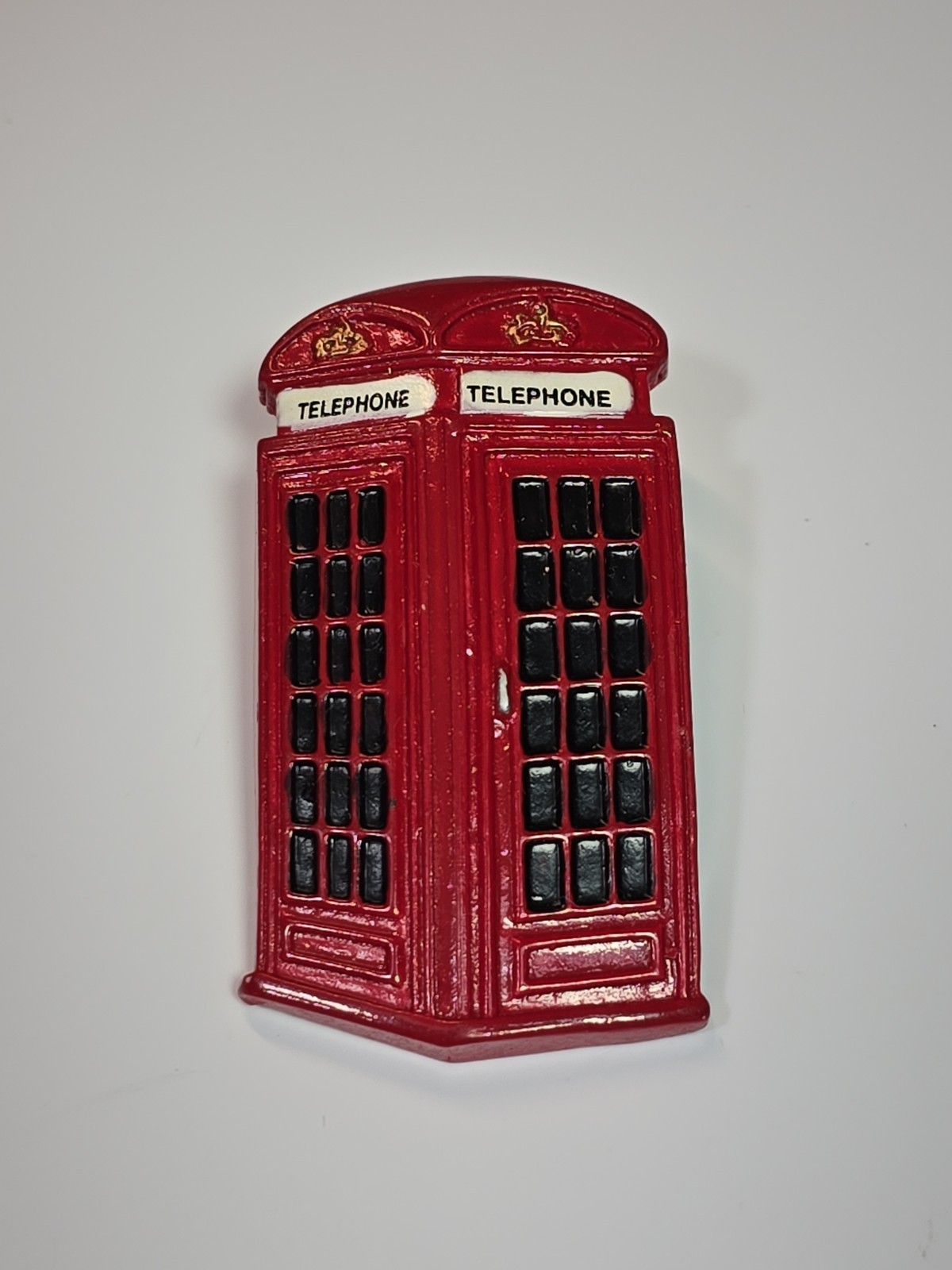 London Travel Souvenir Fridge Magnet 3-D Small Red Phone Booth