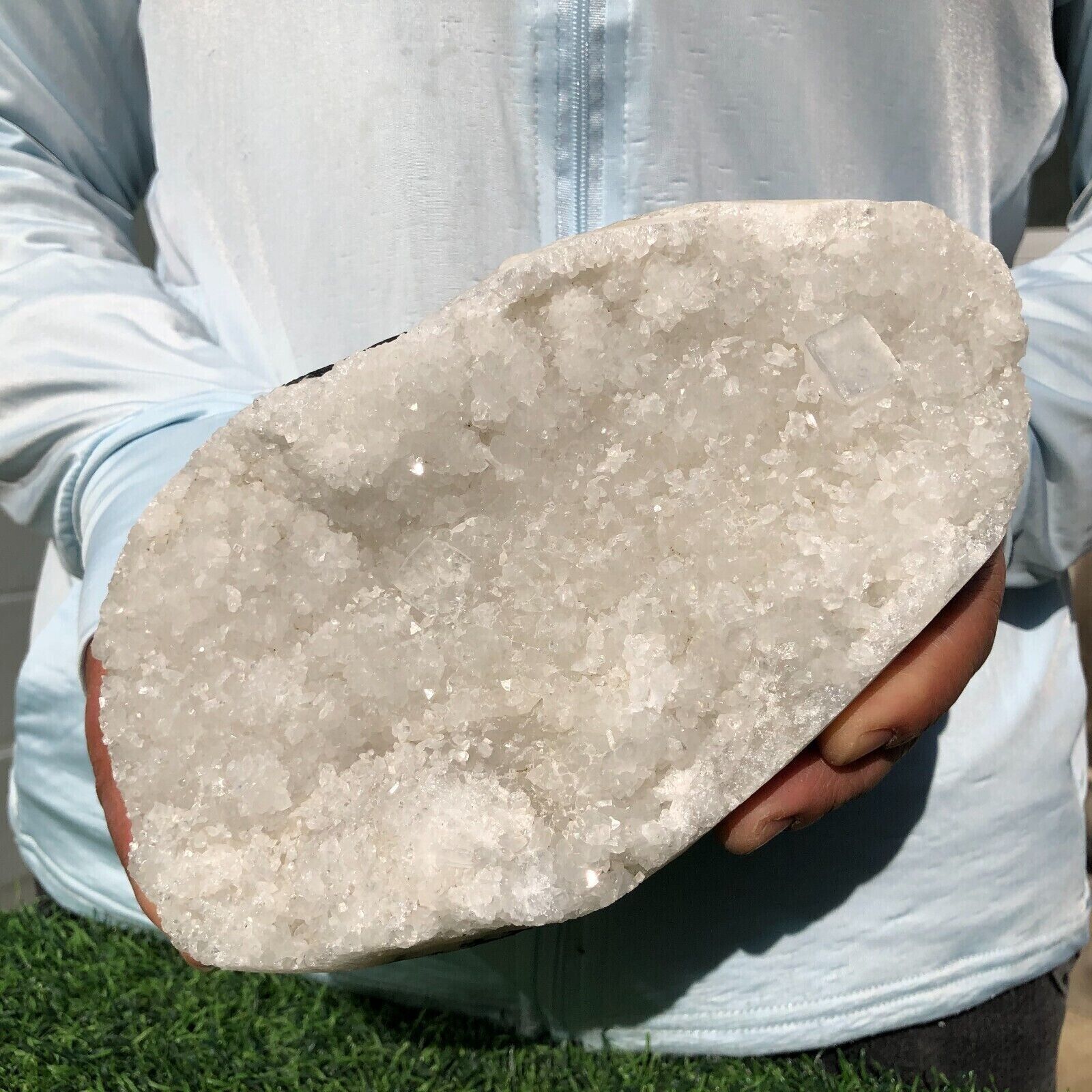 4.1 LB Natural White Calcite Quartz Crystal Cluster Mineral Specimen Healing