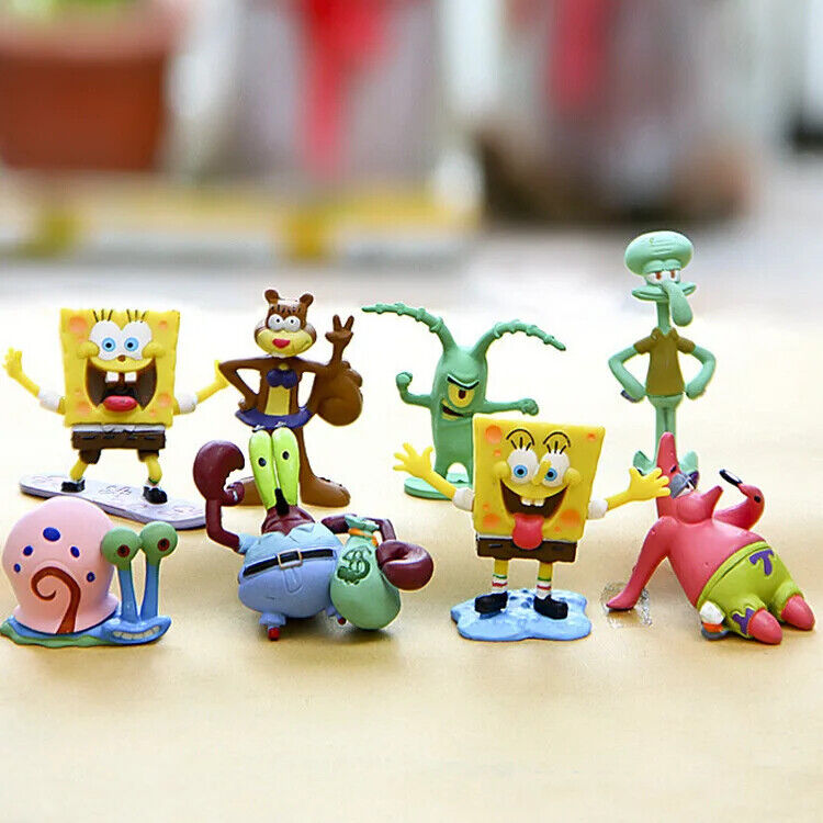 8pc SpongeBob & Patrick Action Figure Set, Kids Collection Model Small Toys
