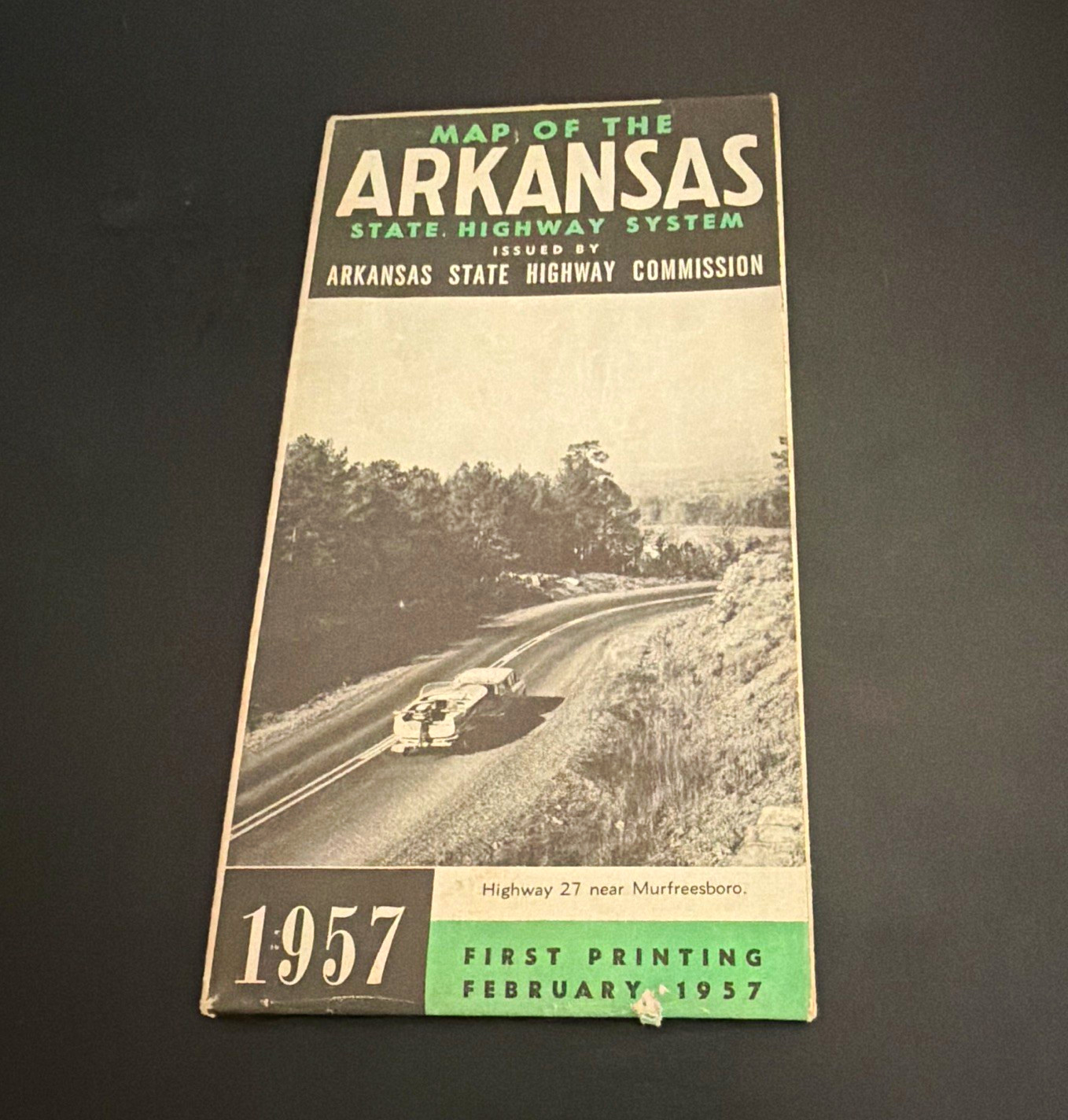 Arkansas State Highway System Map 1957 United States Road Map