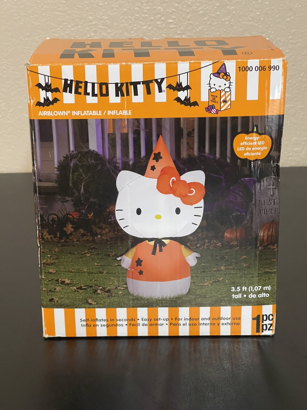 2014 Gemmy Hello Kitty Witch Halloween Airblown Inflatable 3.5’ Yard Decoration