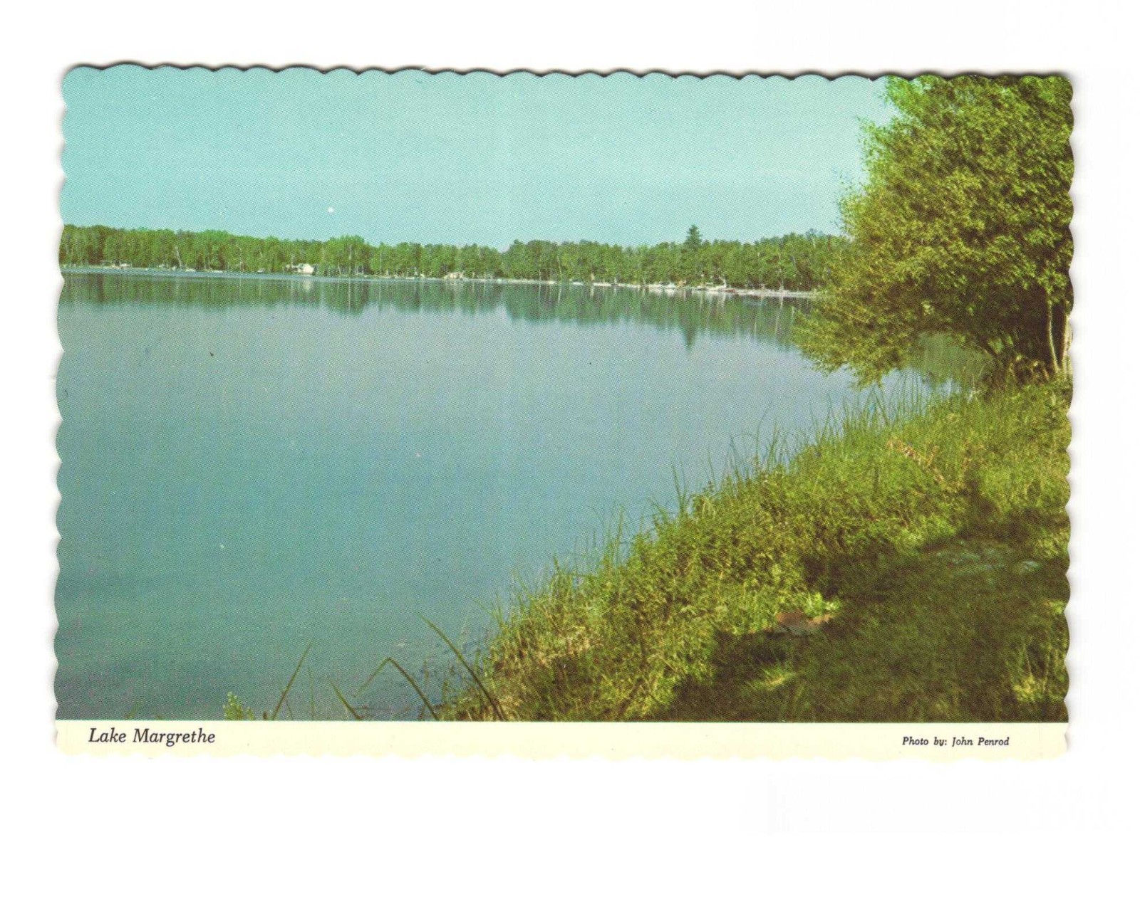 Lake Margrethe Michigan area Vintage postcard Unposted