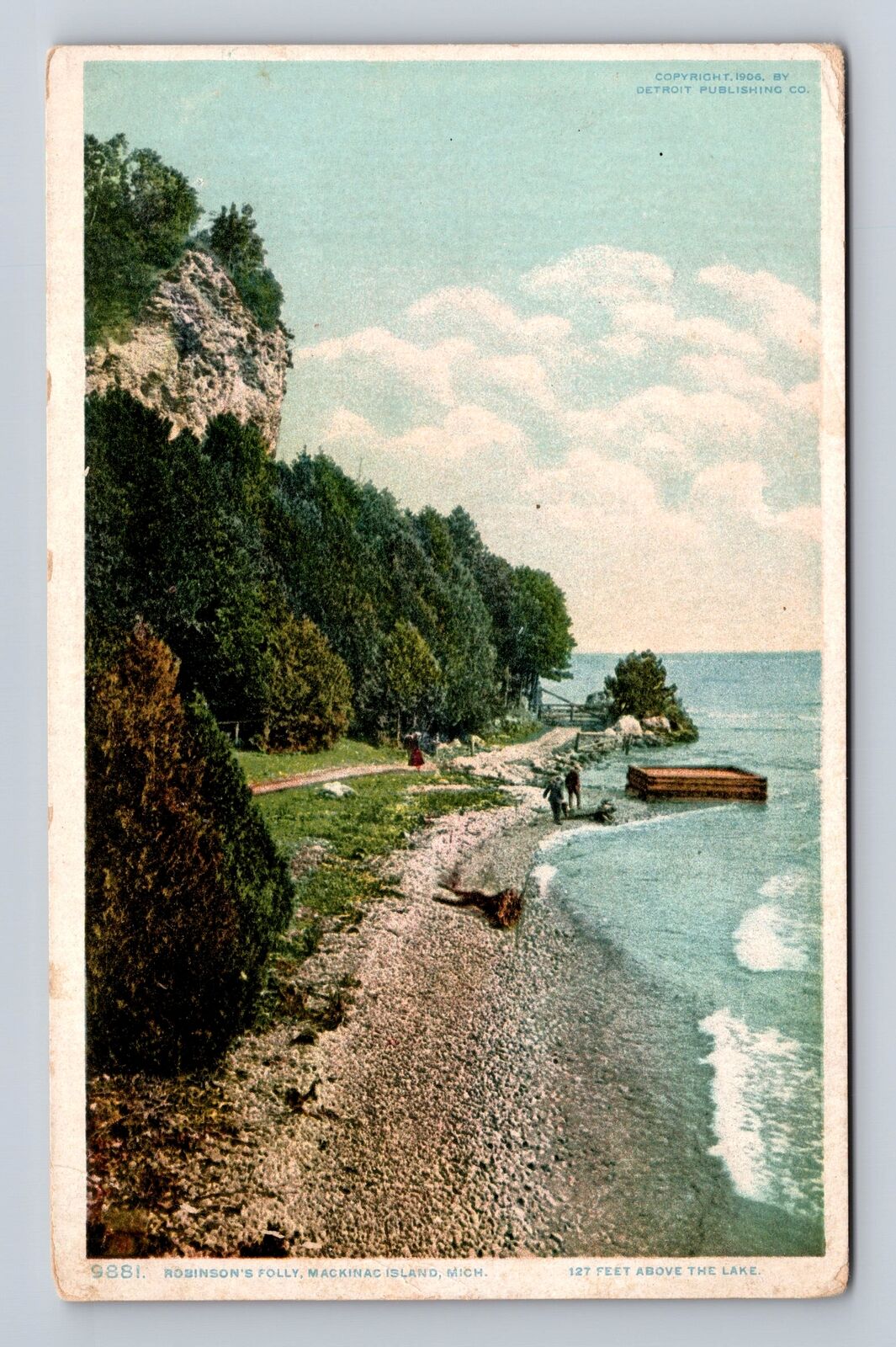 Mackinac Island MI-Michigan, Robinson's Folly, Antique, Vintage Postcard