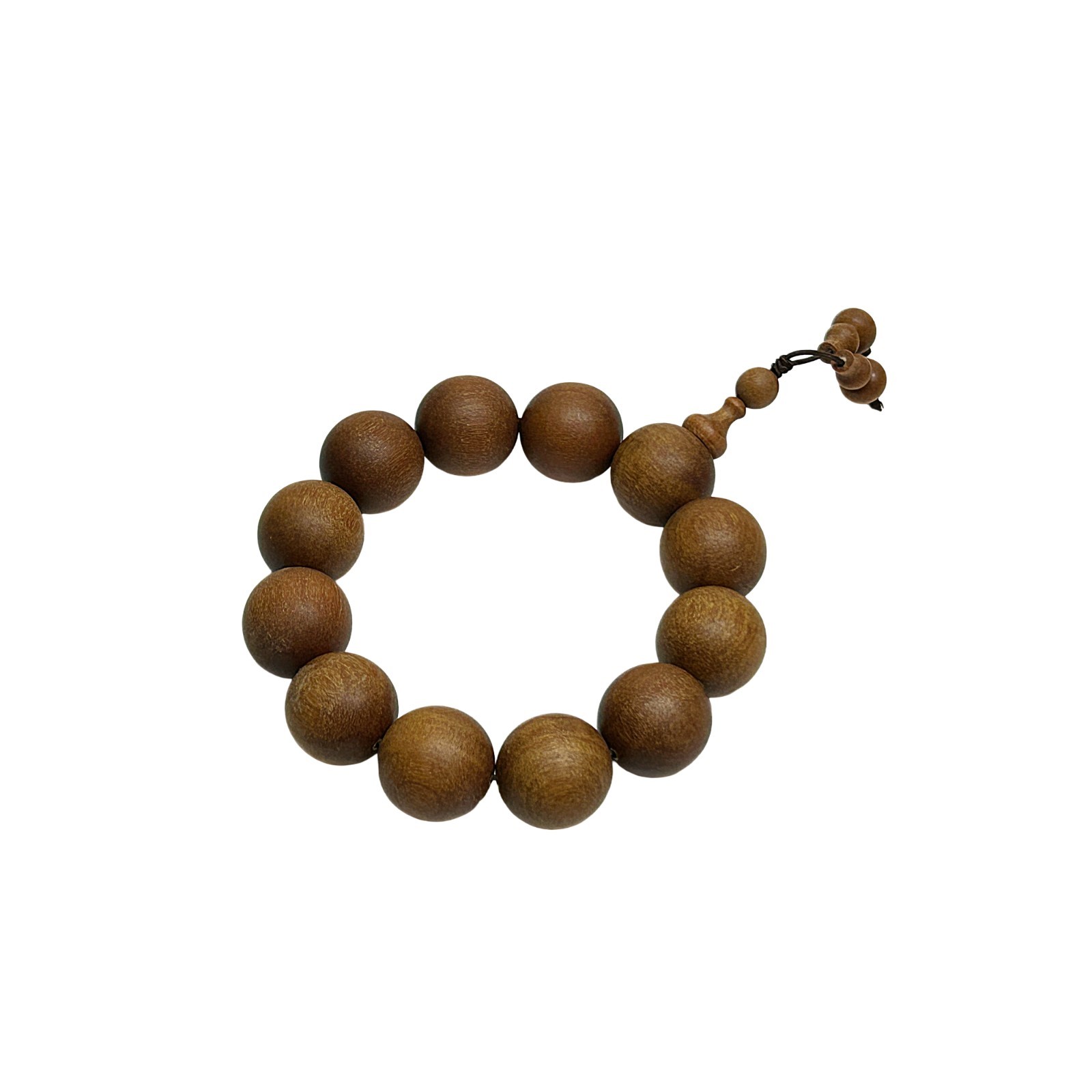 Chinese Brown Sandalwood Beads Hand Rosary Praying Bracelet ws4874