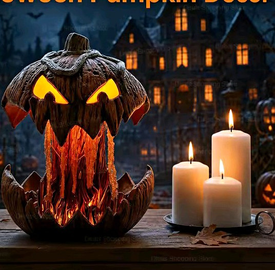 Animated Light-Up Halloween Pumpkin Jack-O-Lantern Decor Prop 28cm/11in WWW Animated Light-Up Halloween Pumpkin Jack-O-Lantern Decor Prop 28cm/11in WWW