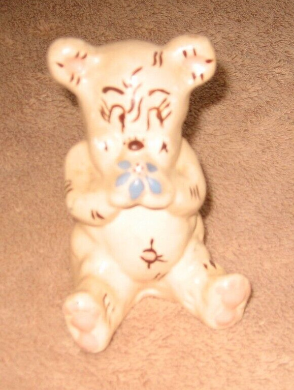 Cute Antique Baby Cub Bear Figure Probably Pre 1920 Carnival Prize Hand Painted