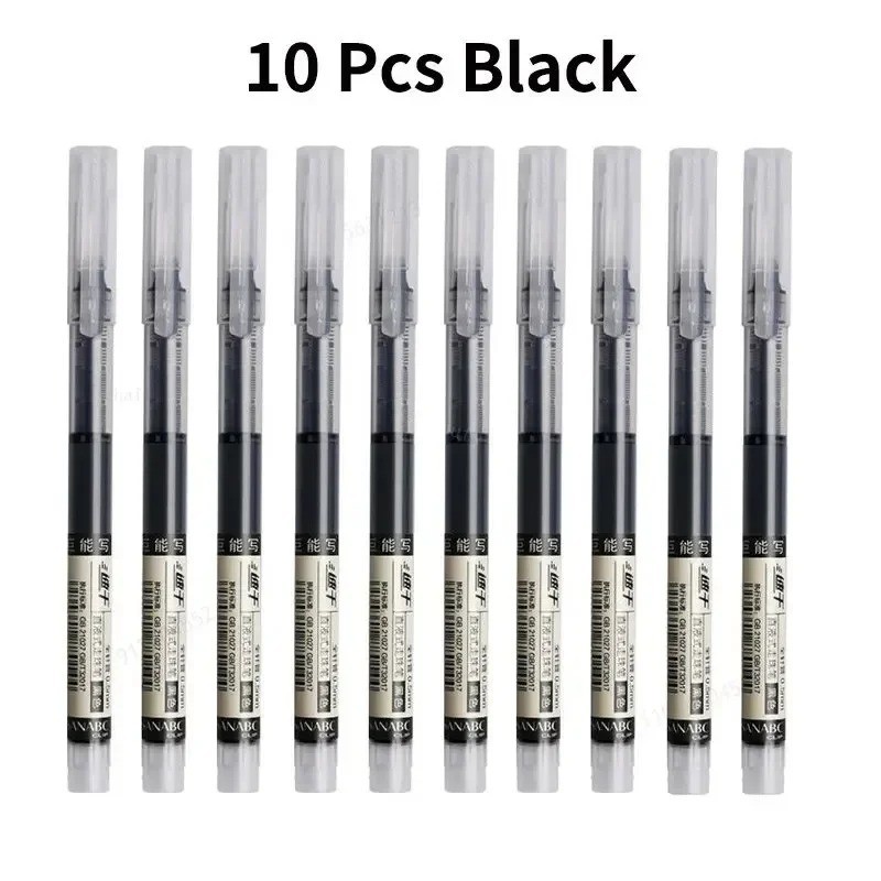 10pcs Needle-tip Gel Pens – Sleek, Smooth Writing Tools for School or Office Use
