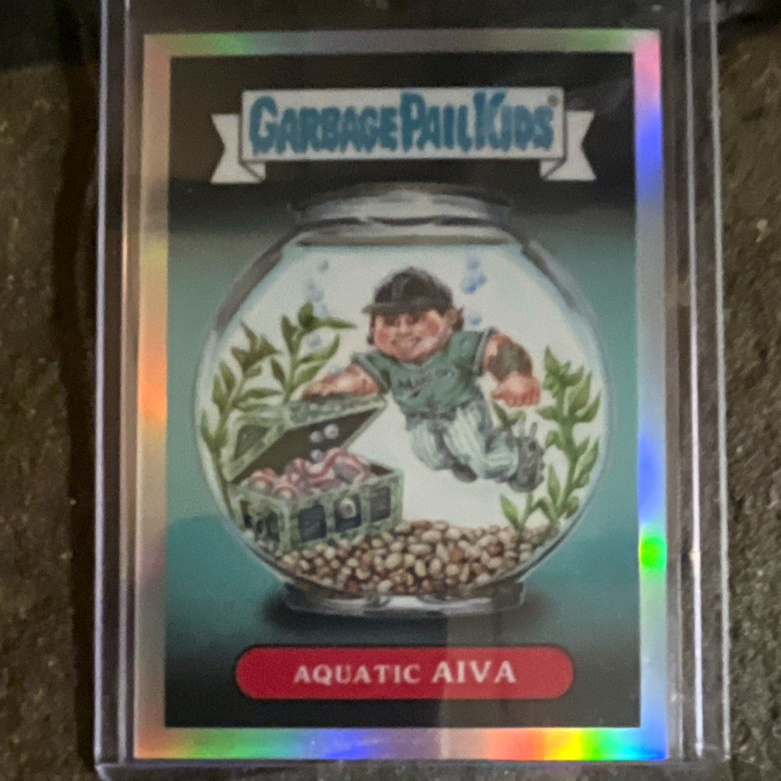 Topps 2026 Garbage Pail Kids Chrome Aquatic Aiva #10 Refractor Card