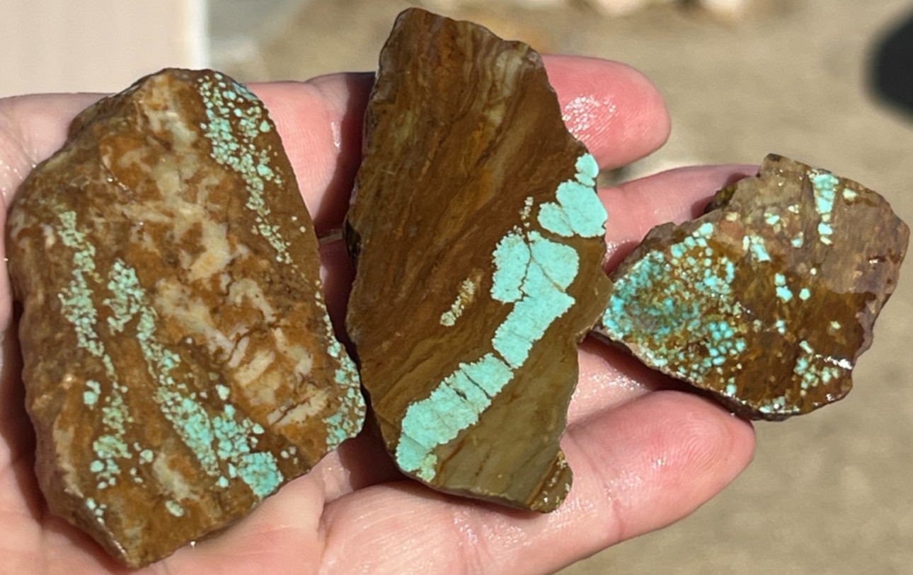 Authentic Pilot Mountain Turquoise Collectible Lapidary Slabs 500cts