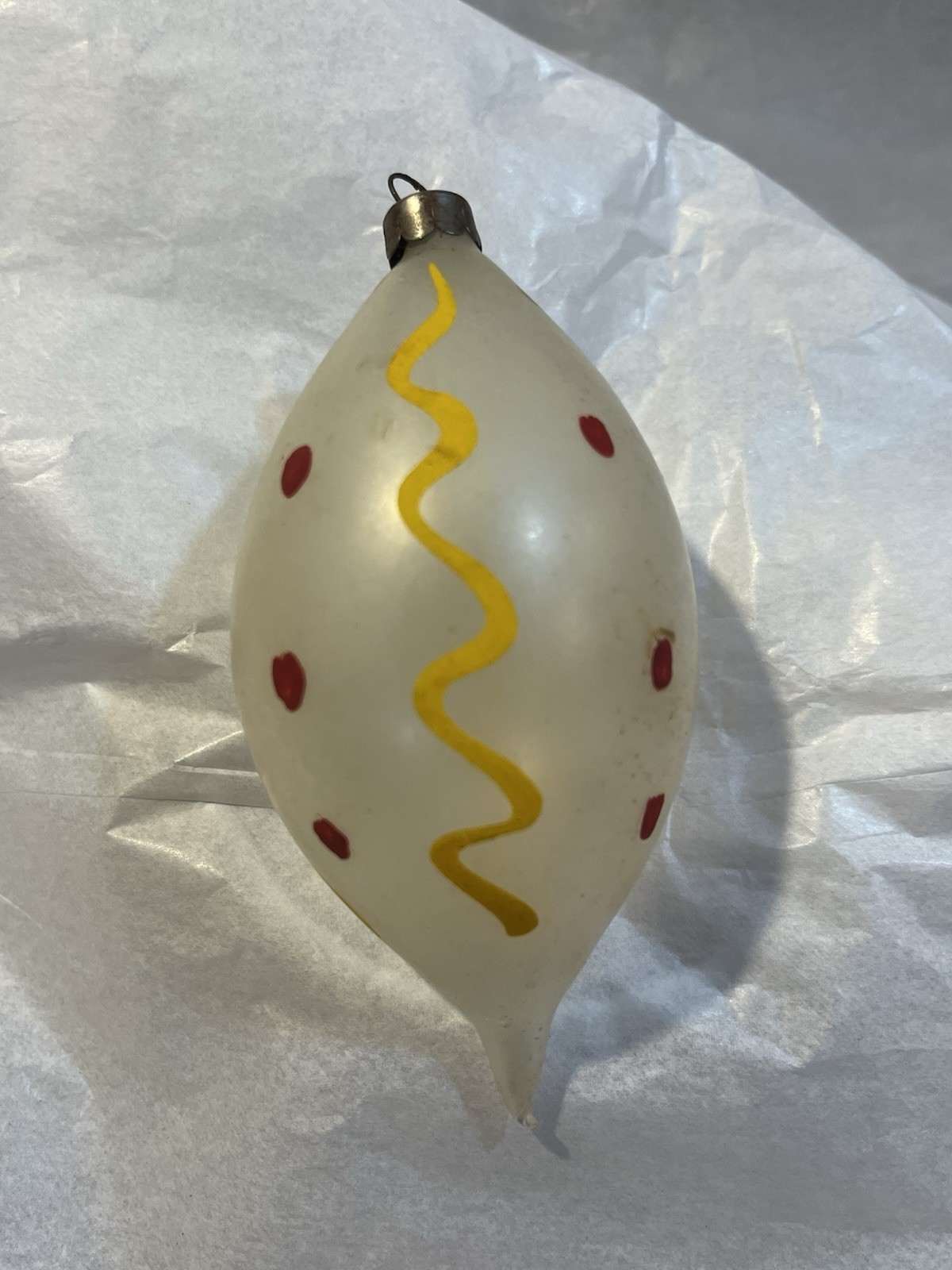 Rare Vintage Heim Unsilvered Opaque Glass Ornament Hand Painted Very Nice Rare Vintage Heim Unsilvered Opaque Glass Ornament Hand Painted Very Nice