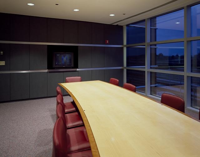 Office Meeting Room 1980s Conference Table Chairs Office Building USA