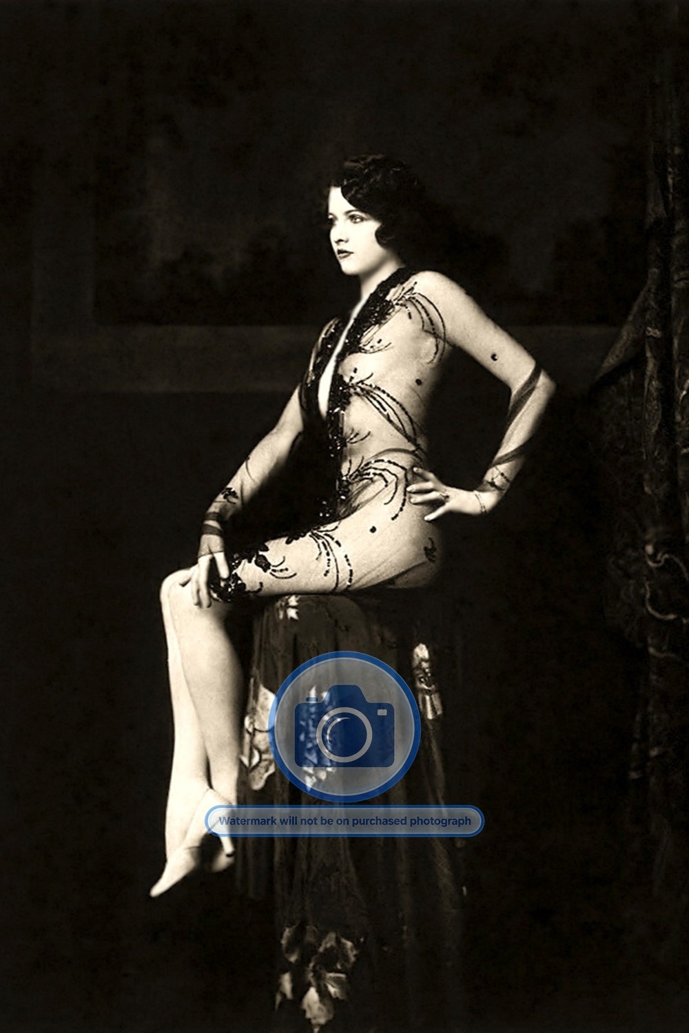 JEAN ACKERMAN SEXY ZIEGFIELD GIRL FLAPPER GIRL 1920s 4X6 PHOTO POSTCARD