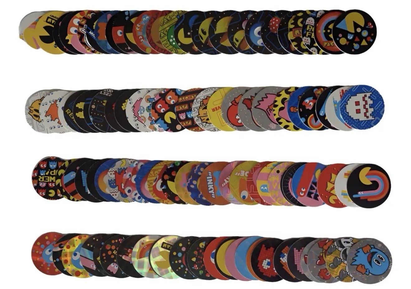 Pac-Man Complete Set 100 Tazos Sabritas 2020 Collection No Duplicates
