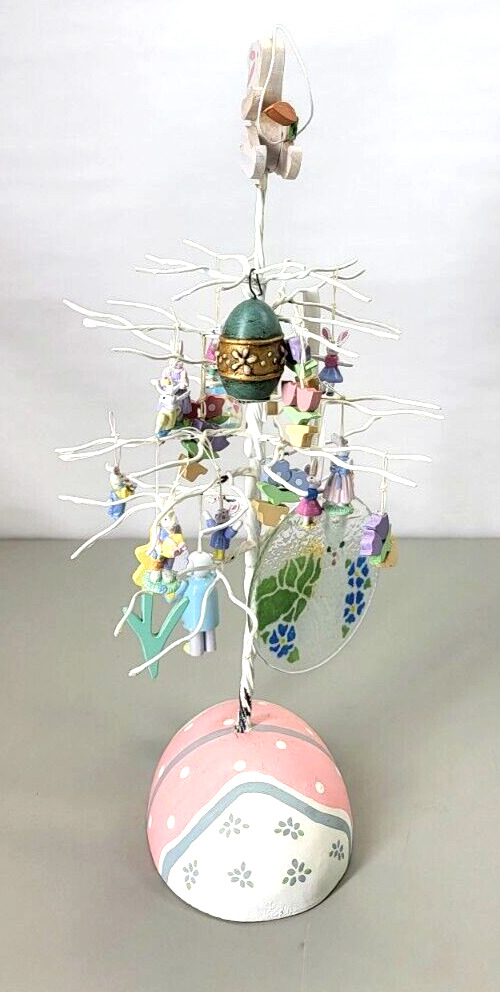 Vintage Midwest Importers Easter Bunny Tree w/ 23 Great Ornaments Peggy Karr