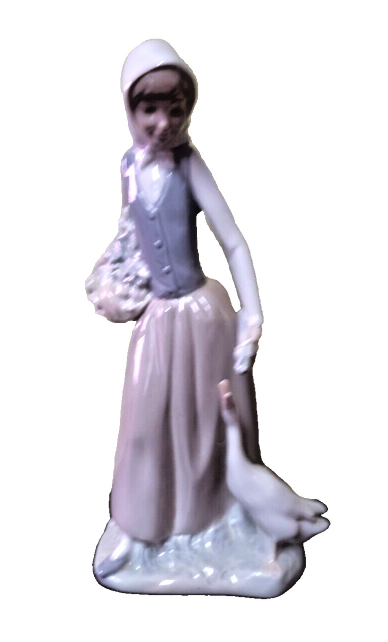 Nao by Lladro Porcelain Figurine 'Girl with Goose