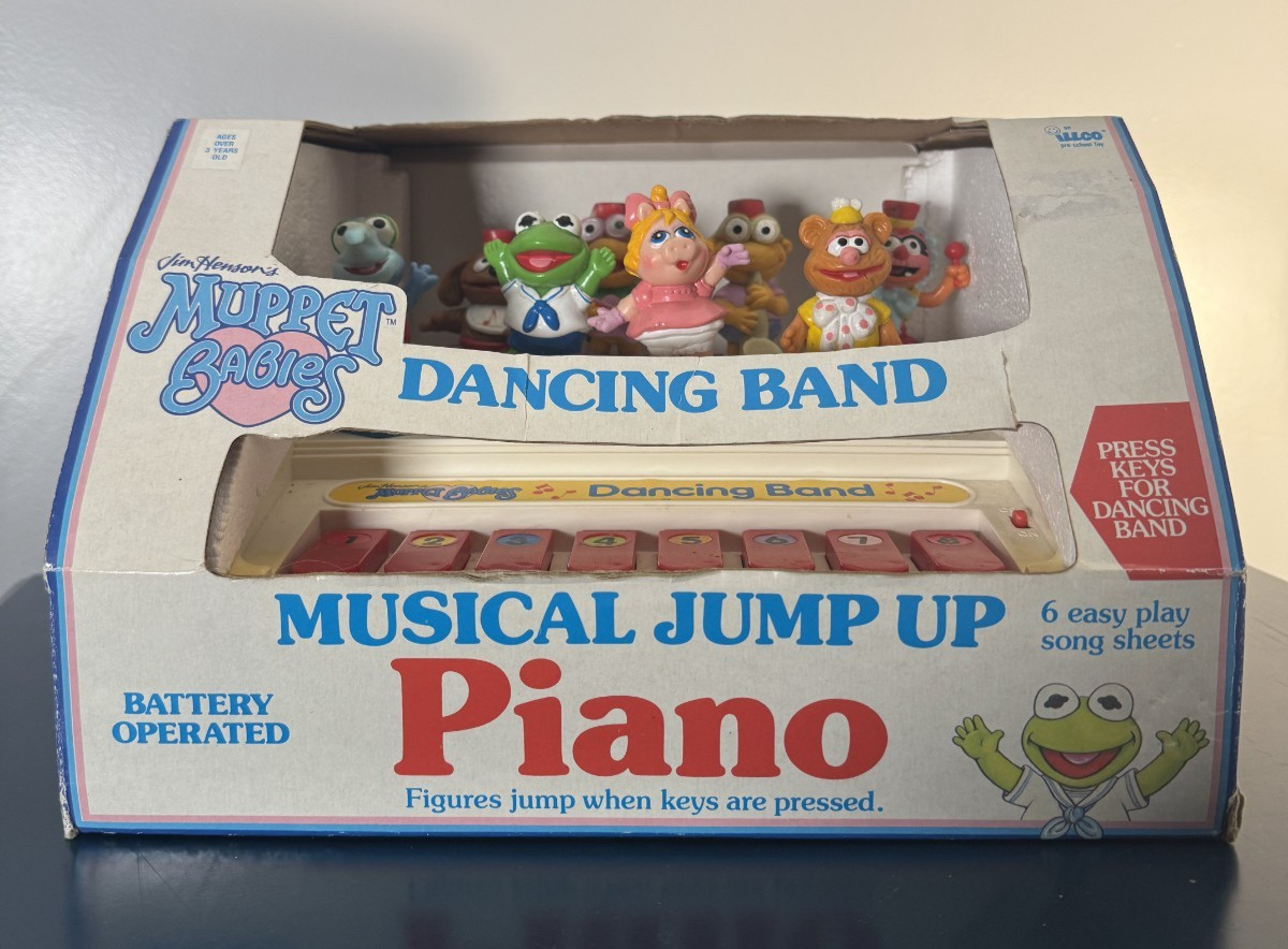 Vintage 1989 Muppet Babies Dancing Band Piano Illco Jim Henson w/ ORIGINAL BOX