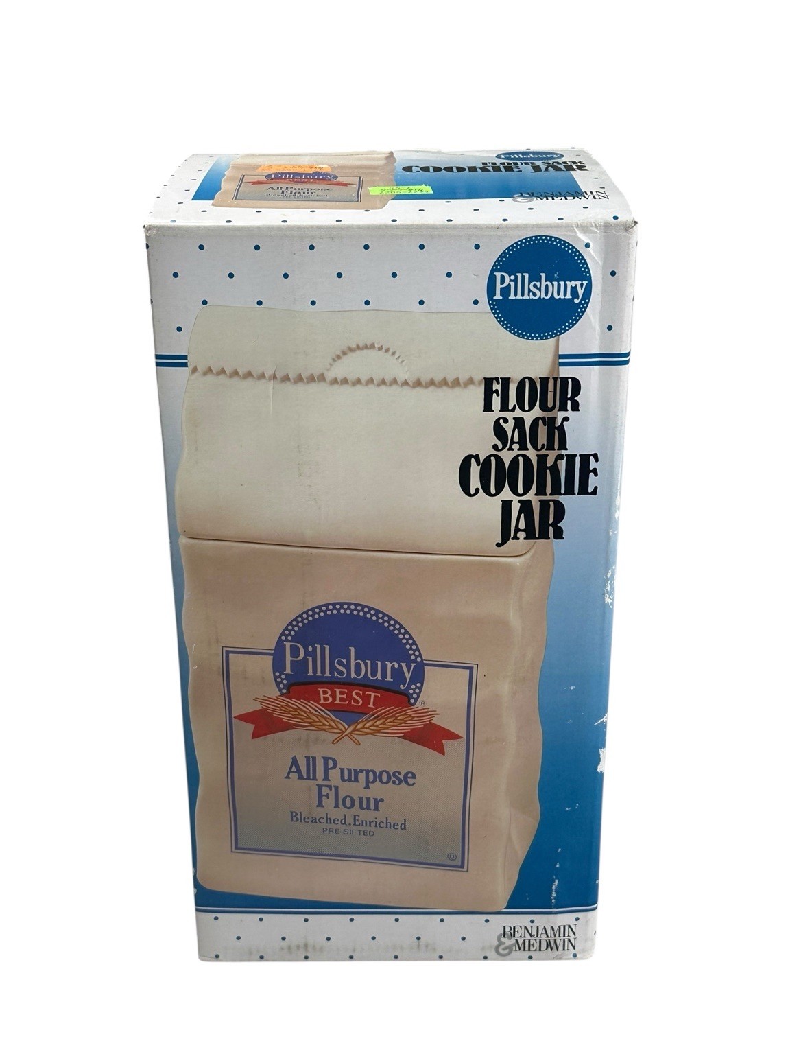 Vintage 1988 Benjamin & Medwin Inc. Pillsbury Flour Sack Advertising Cookie Jar