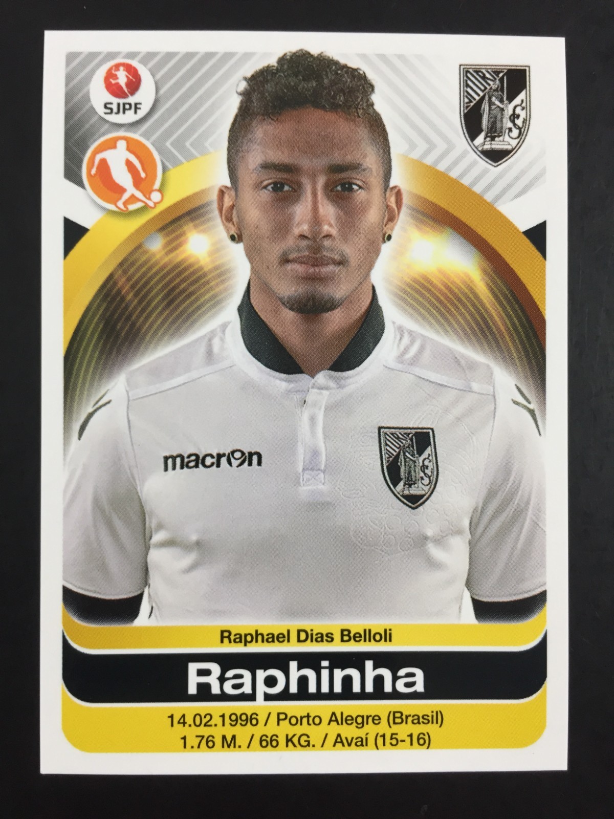 Raphinha Rookie RC Sticker Panini Football 2016 2017 (16-17) #346