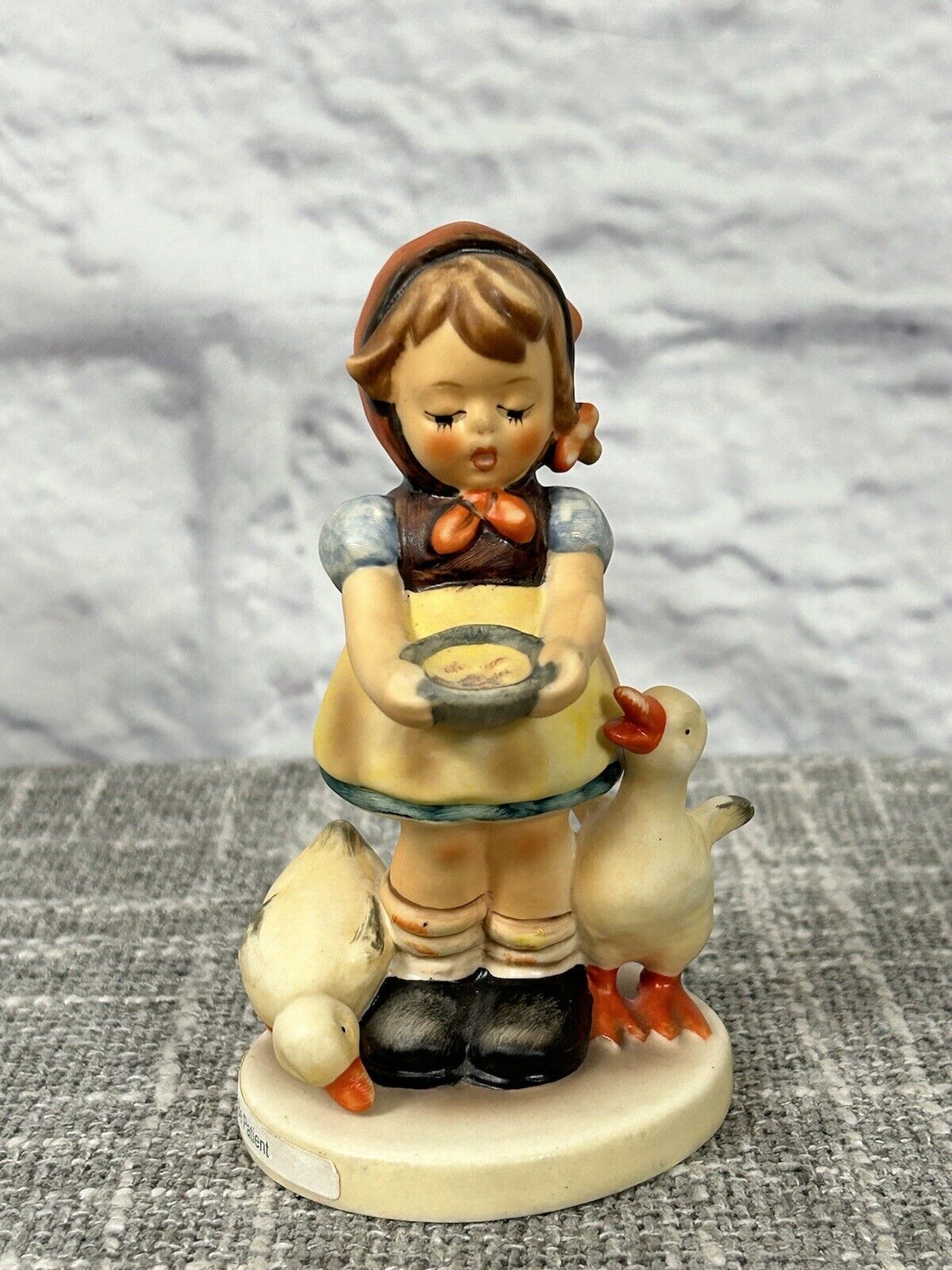 Vintage Hummel Goebel Be Patient Figurine W Germany 197 Girl Ducks 4\