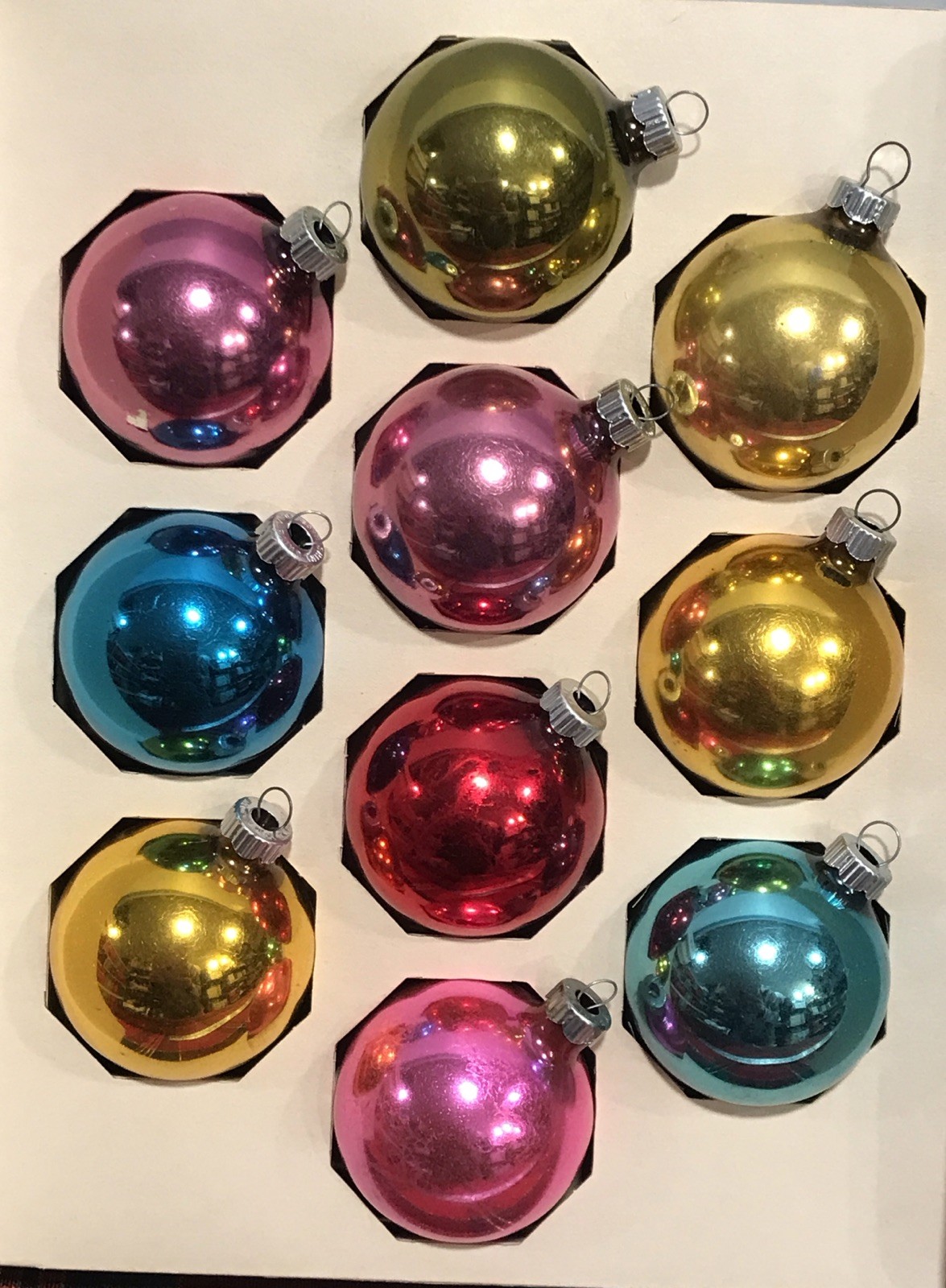 Vtg Shiny Brite Christmas Glass Ornaments Variety 2.5