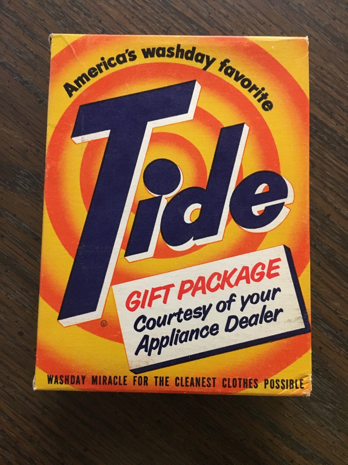 Vtg 50s Tide Laundry Detergent Soap Unopened Box Procter & Gamble Promo NOS