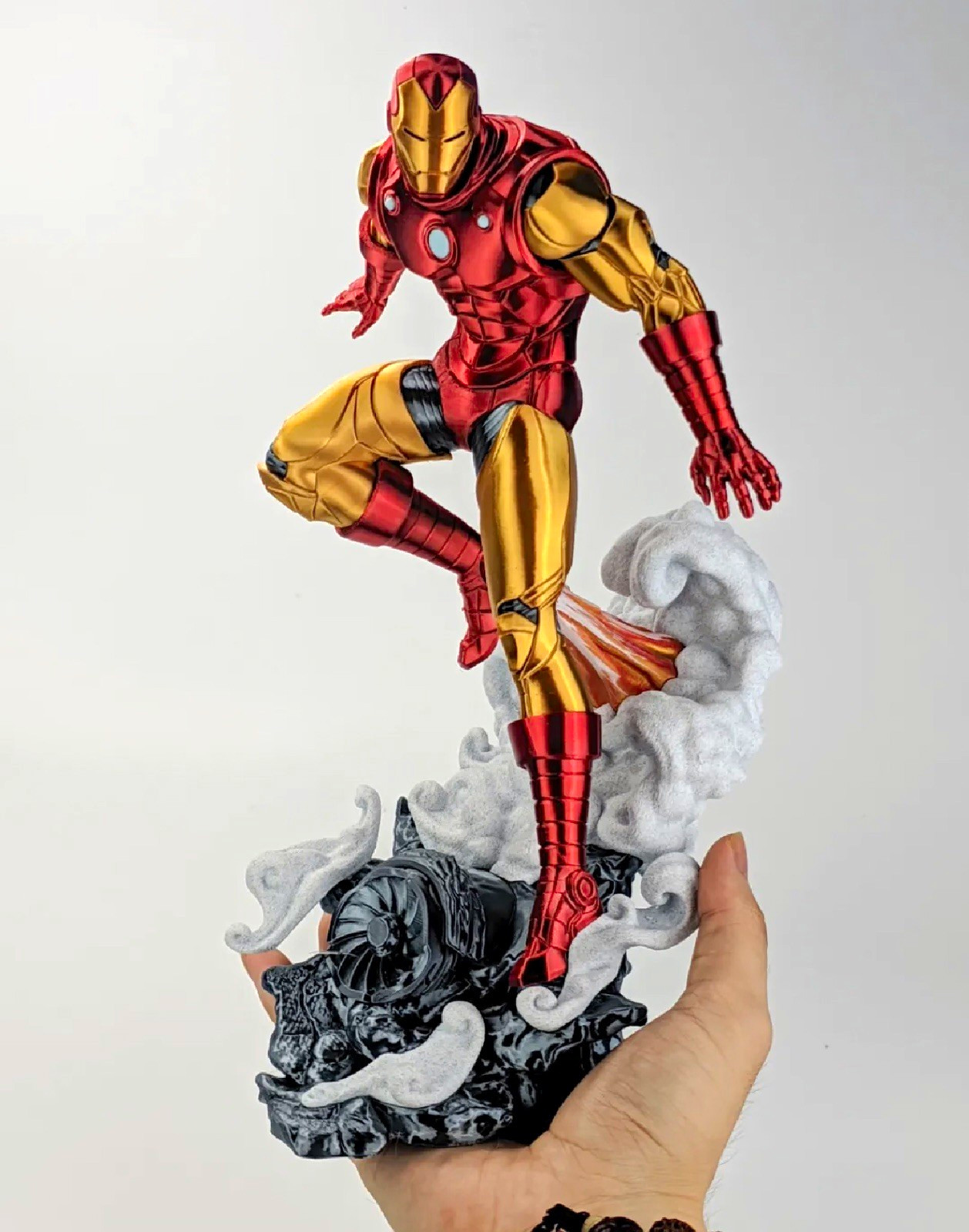Marvel Classic 1963 Iron Man 3D Printed Figure Statue 28cm Avengers Display 