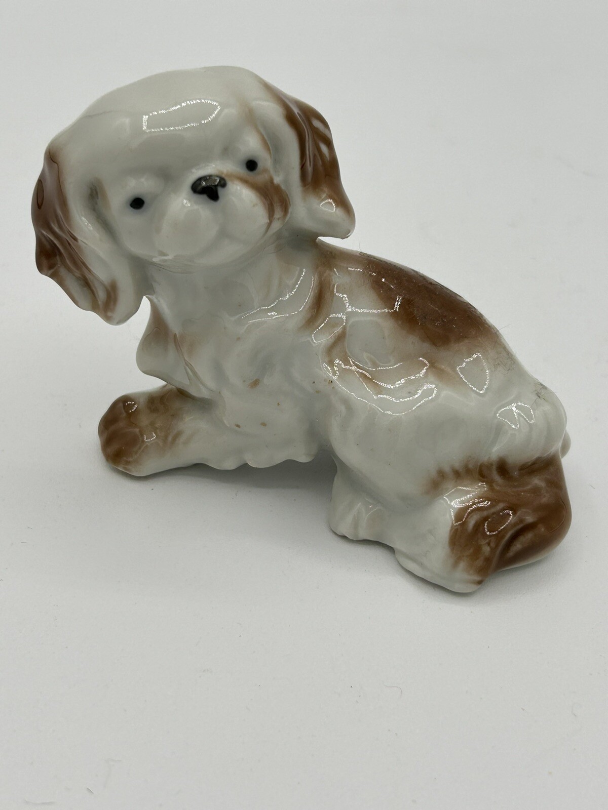 Vintage Ceramic (maybe King Charles) Spaniel Dog Figurine Made In Japan