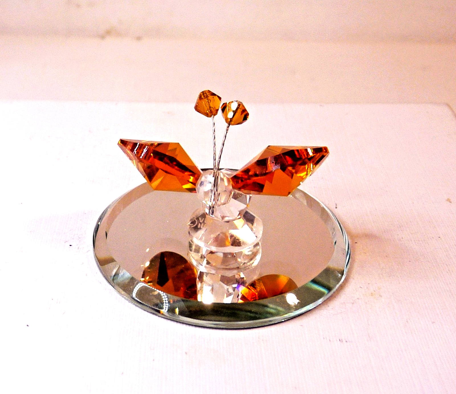 Rare Iris Arc Collector\'s Society Copper Butterfly w/Box and Display Mirror