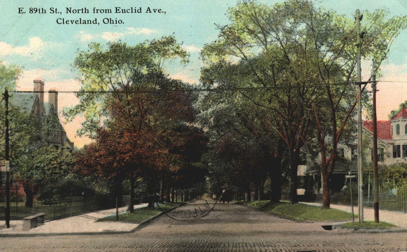VINTAGE POSTCARD E. 89th STREET EUCLID AVENUE CLEVELAND OHIO POSTED 1911 FRESH