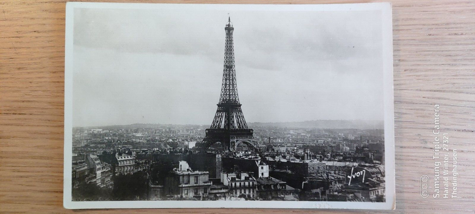 Postcard Paris La Tour Eiffel ungel_81