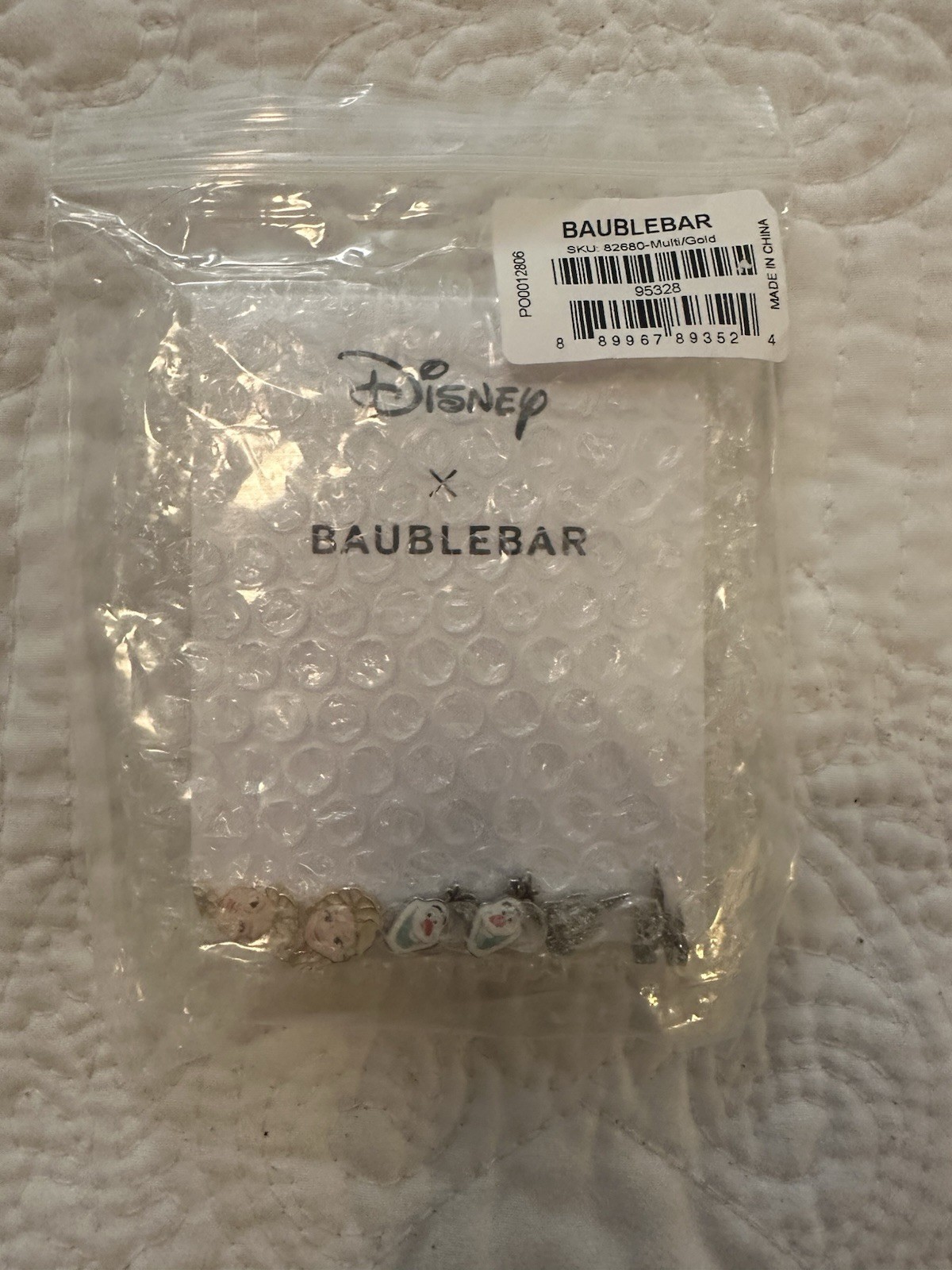 BaubleBar X Disney Frozen Earring Set Elsa Olaf Arendelle Castle