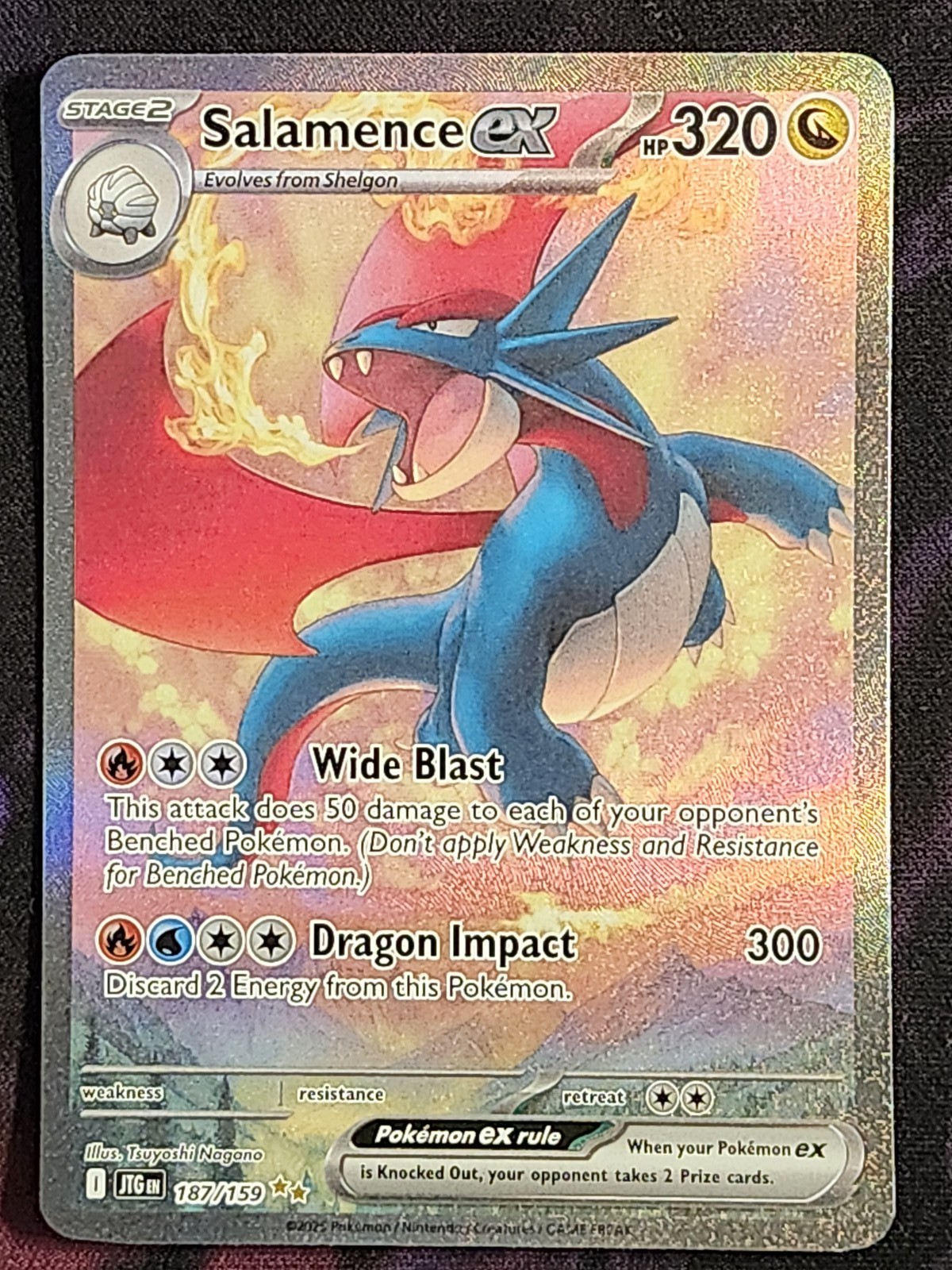 Pokemon Salamence EX 187/159 Journey Together JTG Pokemon Salamence EX 187/159 Journey Together JTG