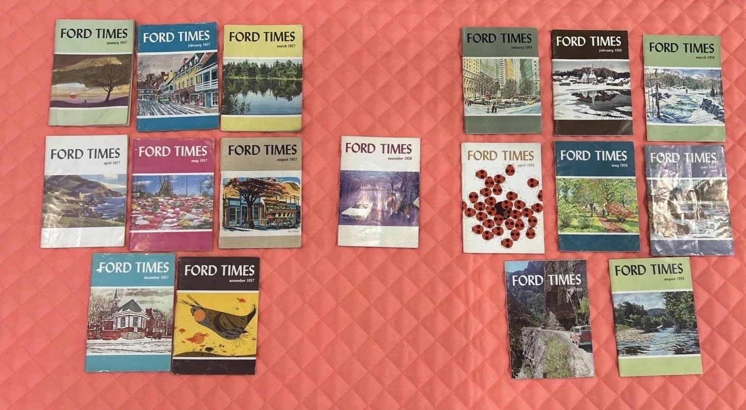 Ford Times Magazines Lot – 1957–1959 – Late 1950s Vintage Issues