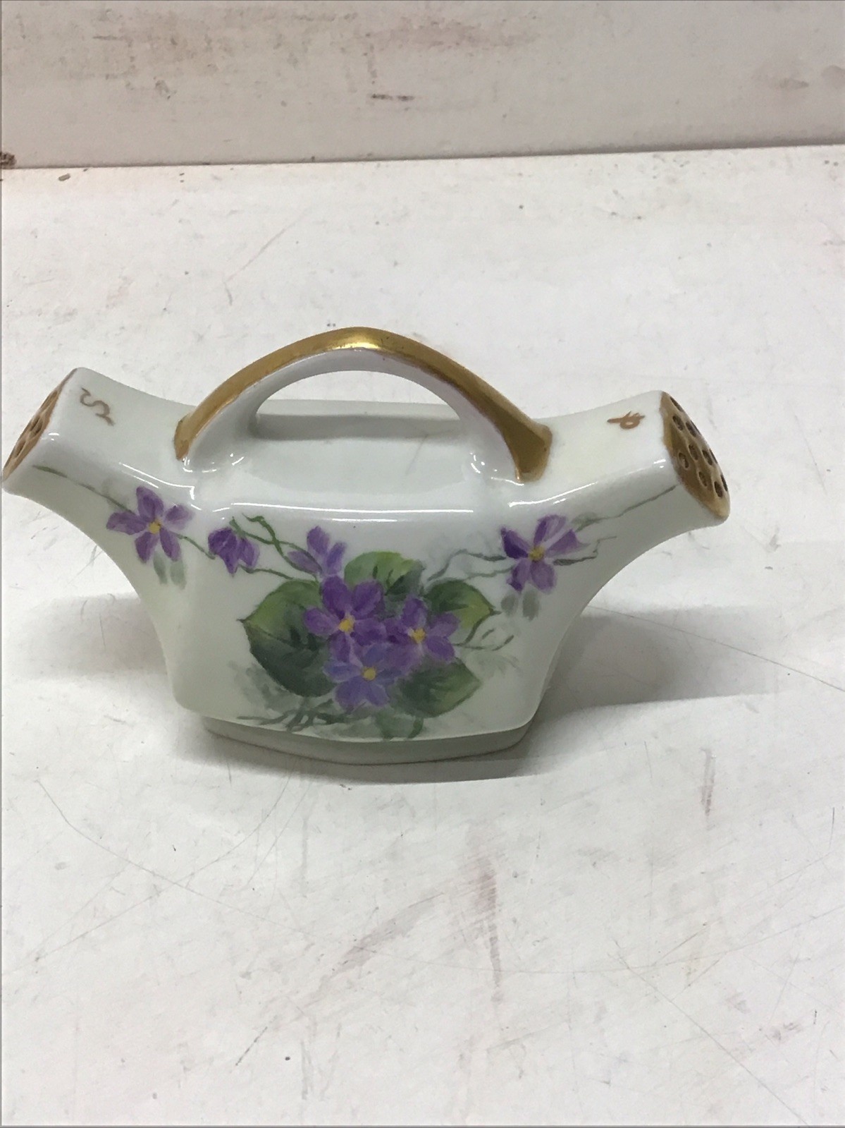 Antique 1884-1909 MZ Moritz Zdekauer Austria Double Sided Salt and Pepper Shaker