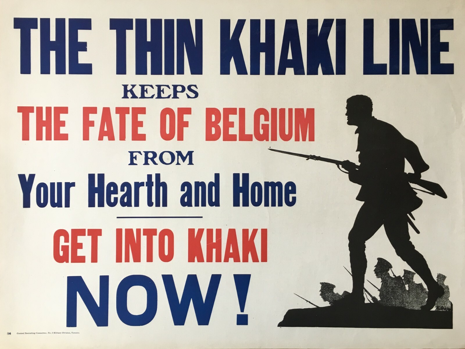 Original Canadian First War Recruiting Poster, \