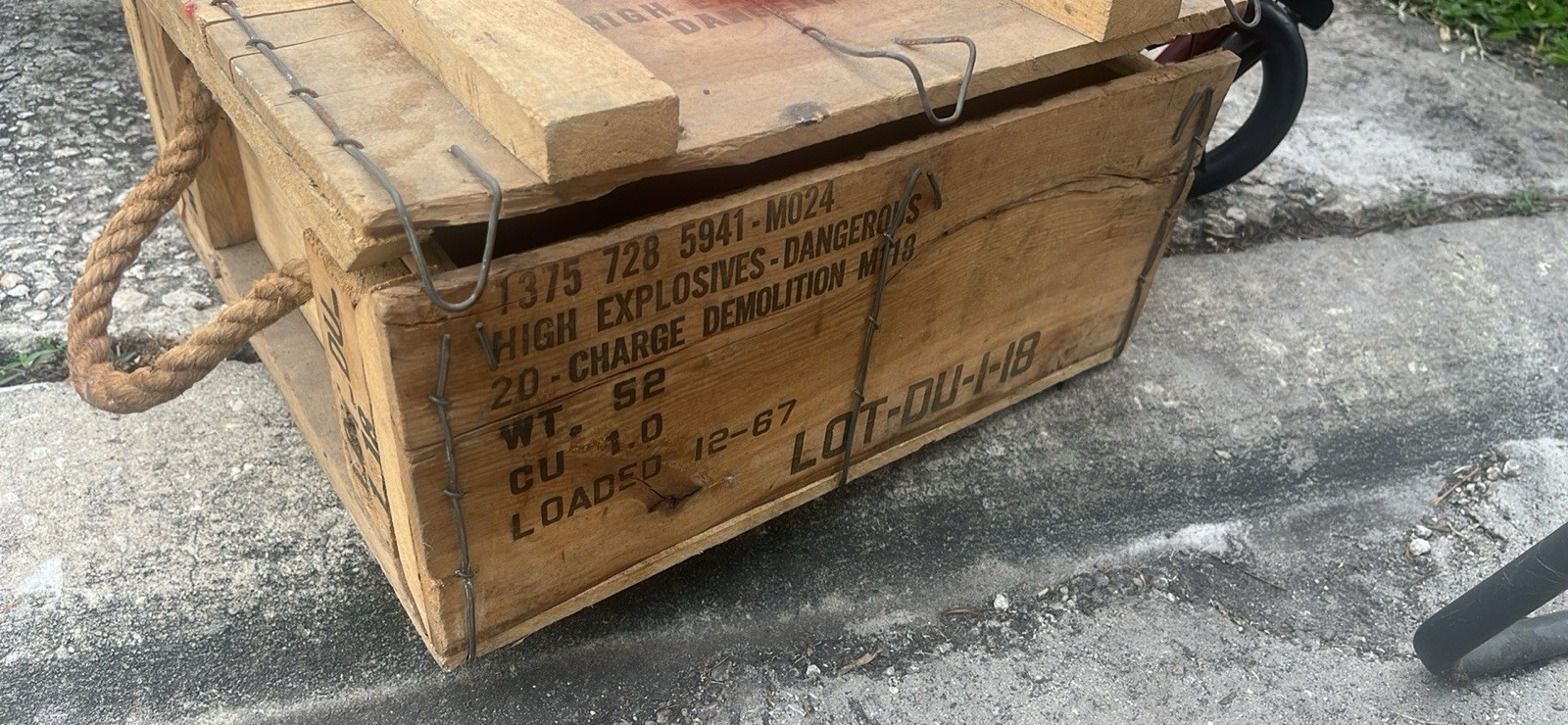 Vintage Great Southern Wirebound Explosives Dynamite Wood Box Crate