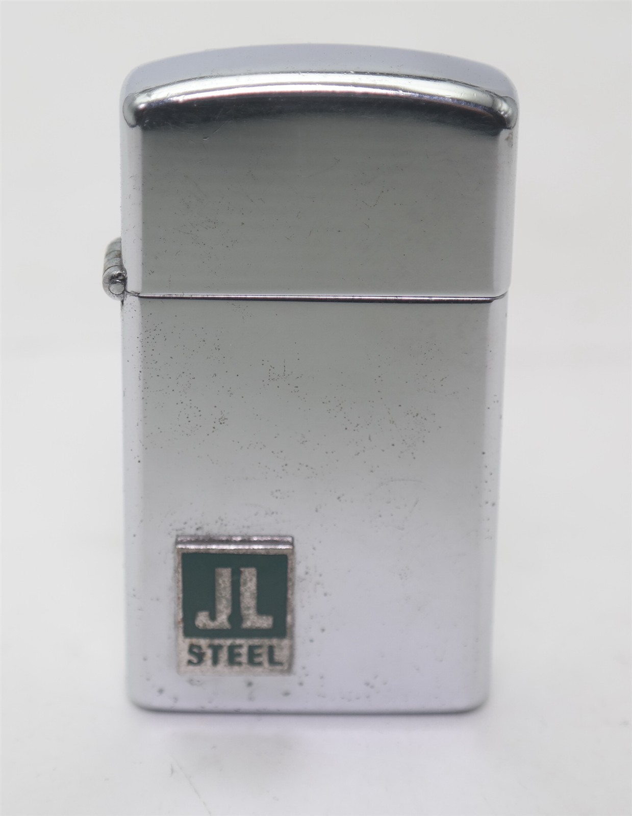 Vtg 1962 Slim Zippo lighter Advertising Unstruck JL Steel