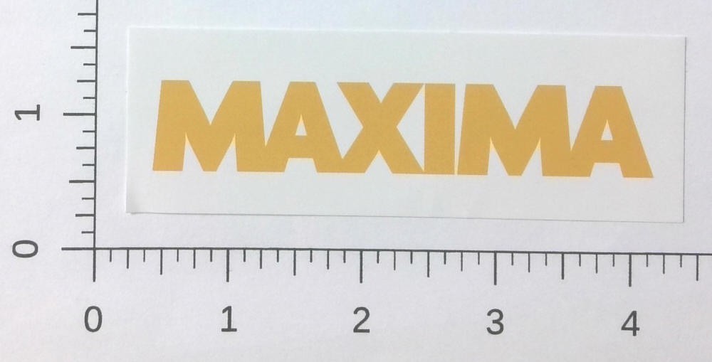 Maxima Fishing Line Gold Logo Advertising Sticker Decal